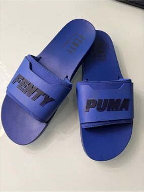 PUMA Men’s Blue Slide Sandals - FENTY Collaboration 11